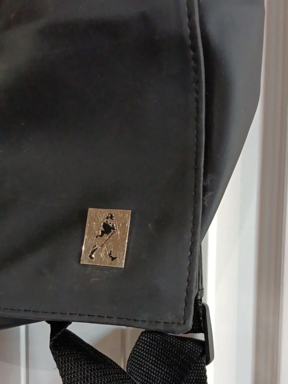 Johnnie Walker Black Waterproof Rubber Backpack Rucksack Minimalist Techwear
